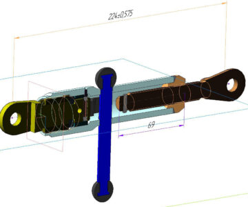 3D модель Талреп с автоматическим стопорением