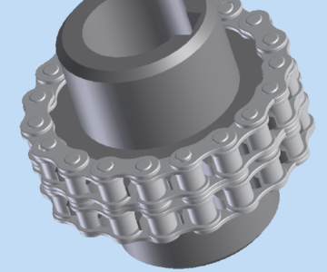 3D модель Муфта цепная на вал 25