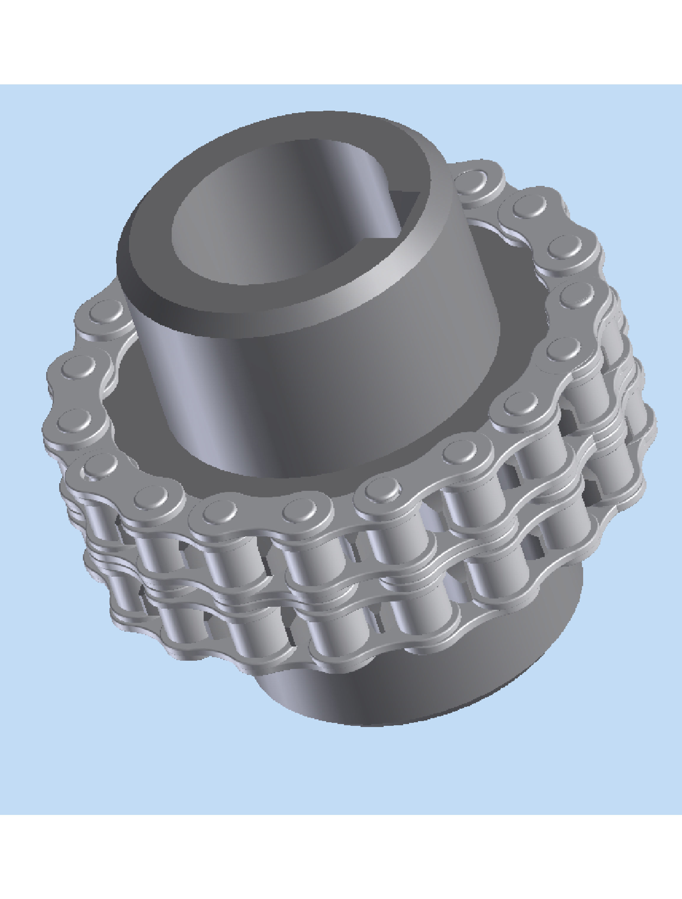 3D модель Муфта цепная на вал 25