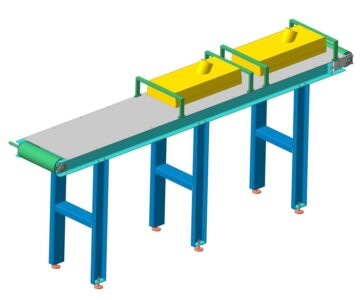 3D модель Конвейер ленточный длиной - 3500 мм