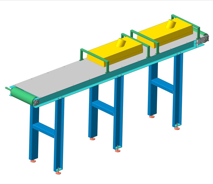 3D модель Конвейер ленточный длиной - 3500 мм