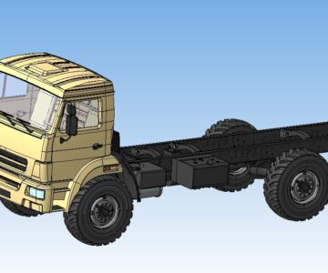 3D модель 3D модель шасси КАМАЗ-43502