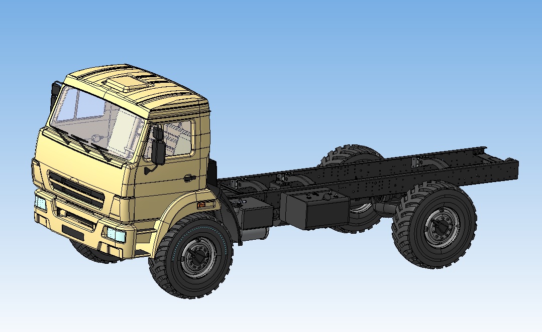 3D модель 3D модель шасси КАМАЗ-43502