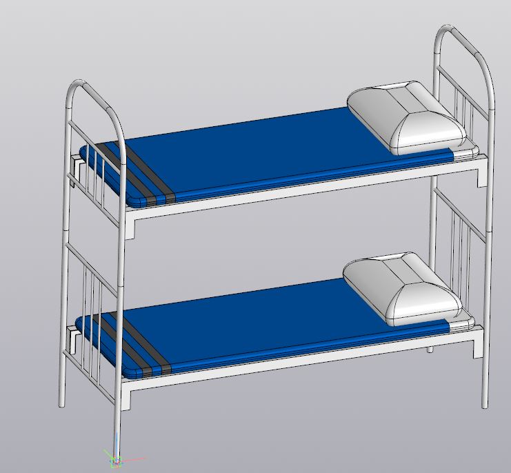 3D модель Кровать армейская