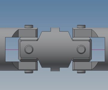 3D модель Муфта сдвоенная 1А734П-062.515.00 ГОСТ 5147-80