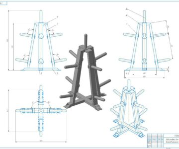 3D модель Подставка для блинов штанги