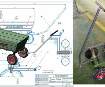 3D модель Тележка садовая самосвал