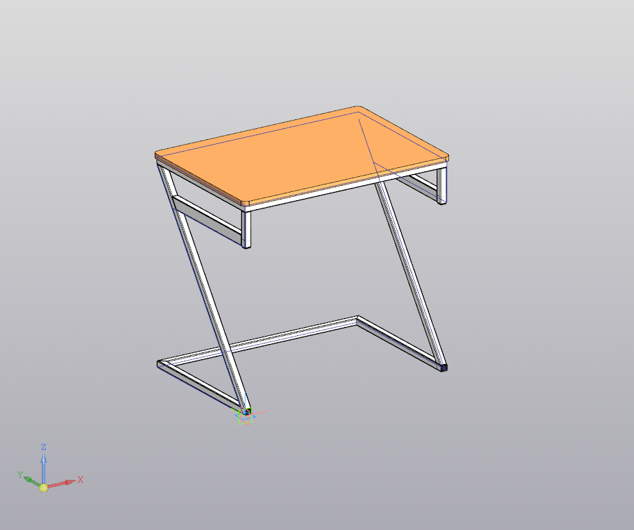 3D модель Стол компьютерный 570х820х768