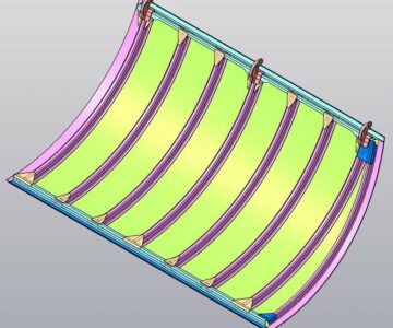 3D модель Передняя левая створка ниши шасси самолёта
