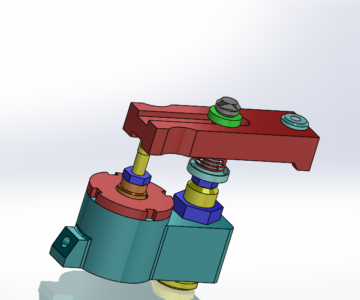 3D модель Прихват передвижной МЧ00.22.00.00.СБ 3д сборка в SolidWorks 2016