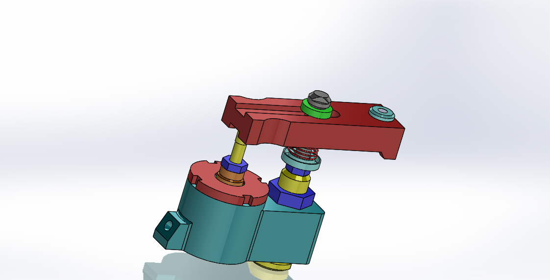 3D модель Прихват передвижной МЧ00.22.00.00.СБ 3д сборка в SolidWorks 2016