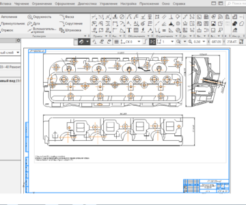 Чертеж Разработка технологического процесса восстановительного ремонта головки блока цилиндров 13-100301В
