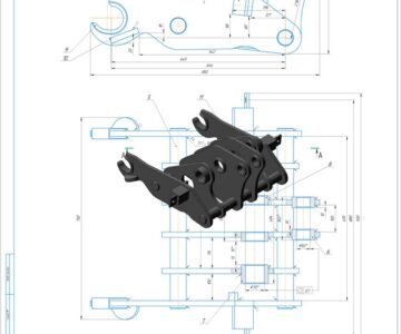 3D модель Рычаг фронтального погрузчика Cat.