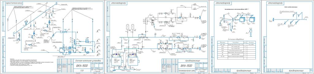 Чертеж Блочная котельная установка БКУ-1500, мощностью 1500 кВт