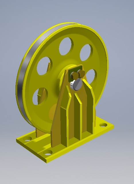 3D модель 3D модель канатного блока