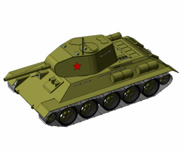 3D модель Макет танка Т-34-85