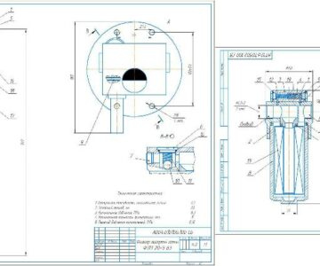 Чертеж Фильтры напорной линии Ф7М