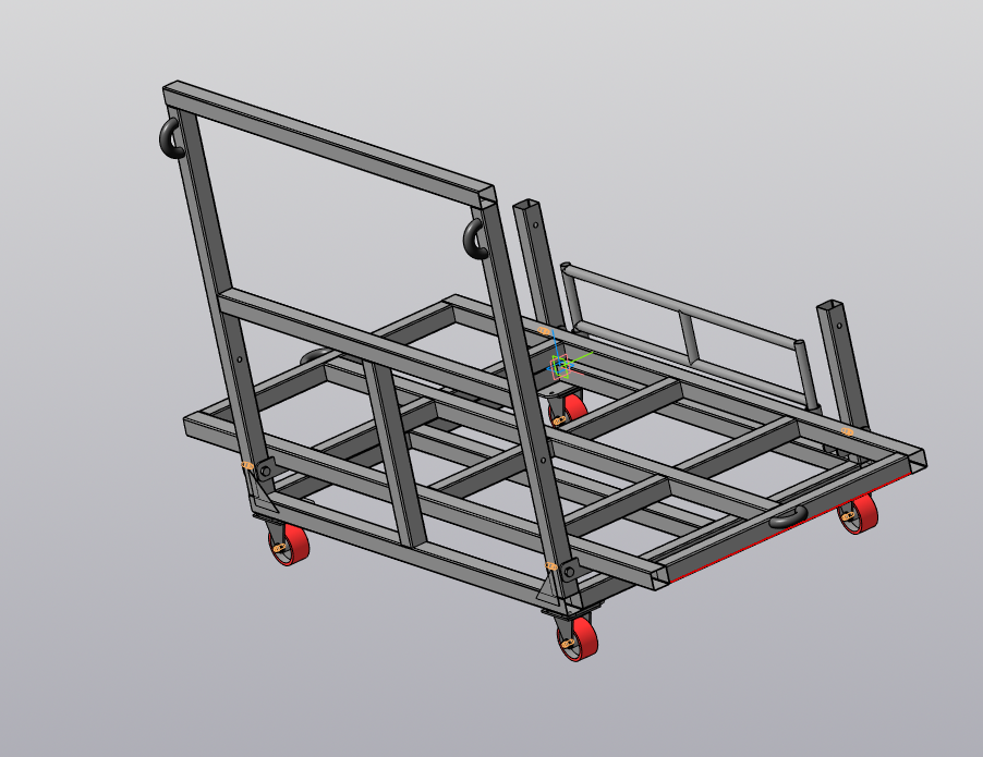 3D модель Тележка платформа уровневая