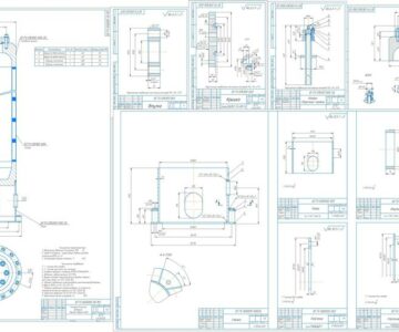 Чертеж Курсовой проект по теме "Расчёт и конструирование аппарата высокого давления" (синтез аммиака, давление 32 МПа)
