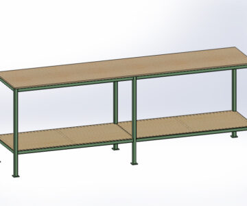3D модель Стол производственный 500х2200х800 мм
