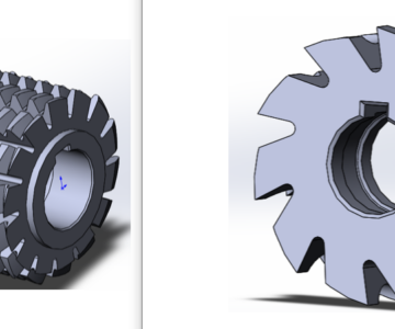 3D модель Построение червячно модульной и дисковой фасонной фрез.