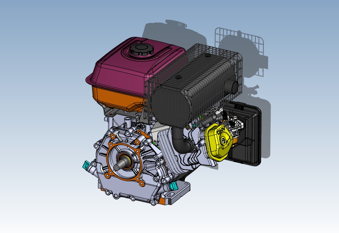 3D модель Двигатель Lifan 192F