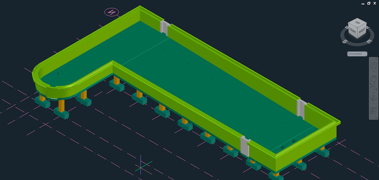 3D модель 3D модель бассейна AutoCAD