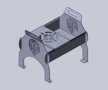 3D модель Мангал разборный 630х420х150