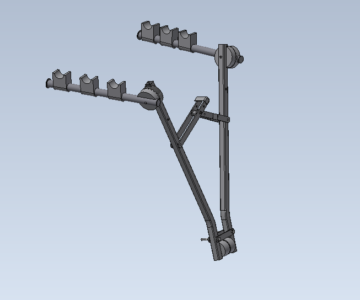 3D модель Автомобильный велобагажник на фаркоп (на 3 велосипеда)