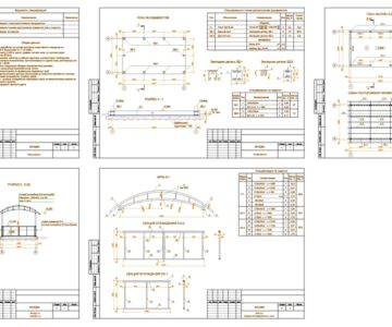 Чертеж Рабочие чертежи беседки в современном стиле