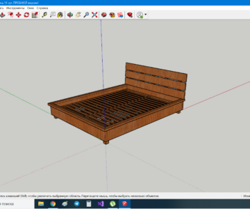 3D модель Парящая кровать ЛОФТ