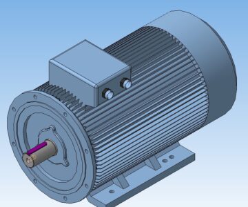 3D модель Электродвигатель АИР315S6 (110x1000)