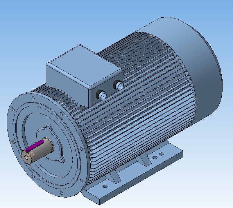 3D модель Электродвигатель АИР315S6 (110x1000)