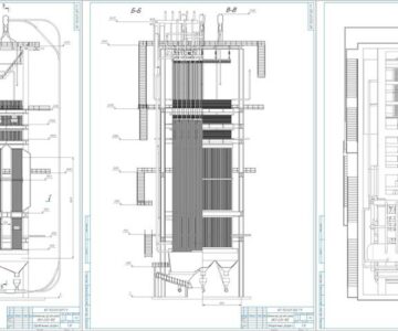 Чертеж Комплексный расчет котла БКЗ-220-100