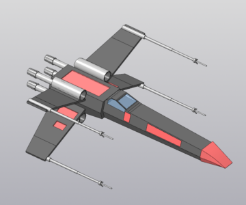 3D модель Звёздный истребитель T-65 «X-wing»