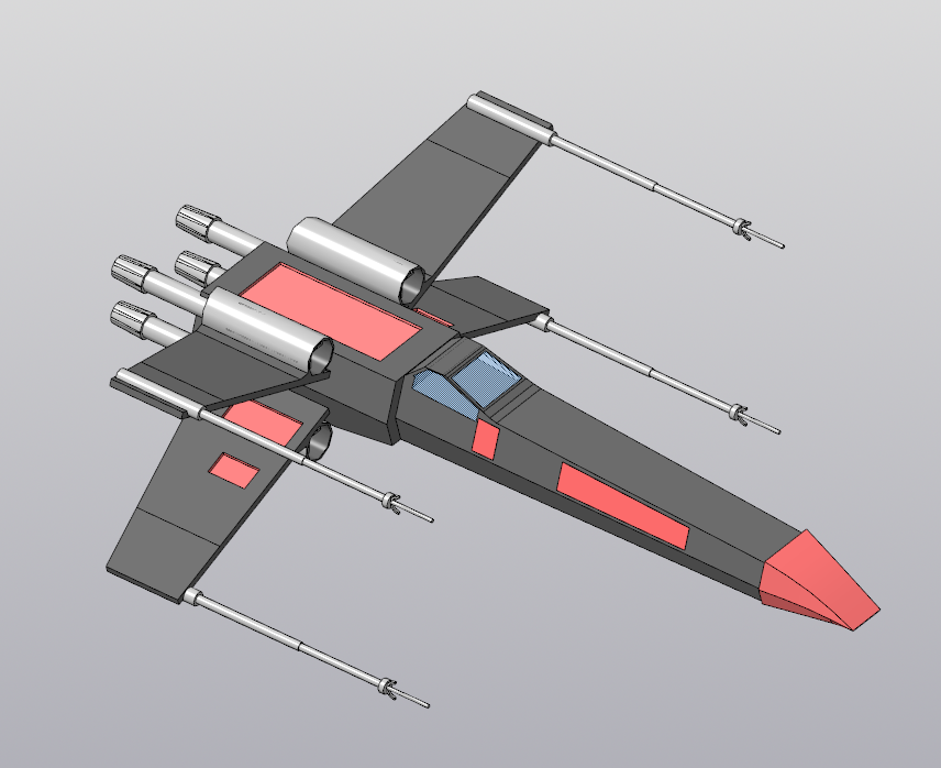 3D модель Звёздный истребитель T-65 «X-wing»