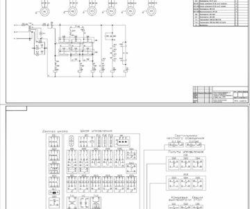 Чертеж Электрооборудование и схема управления токарно-комбинированного станка мод. 1Е95. Курсовой проект