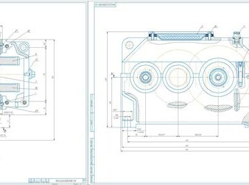 Чертеж Курсовой проект: "Редуктор двухступенчатый грузоподъемной машины"