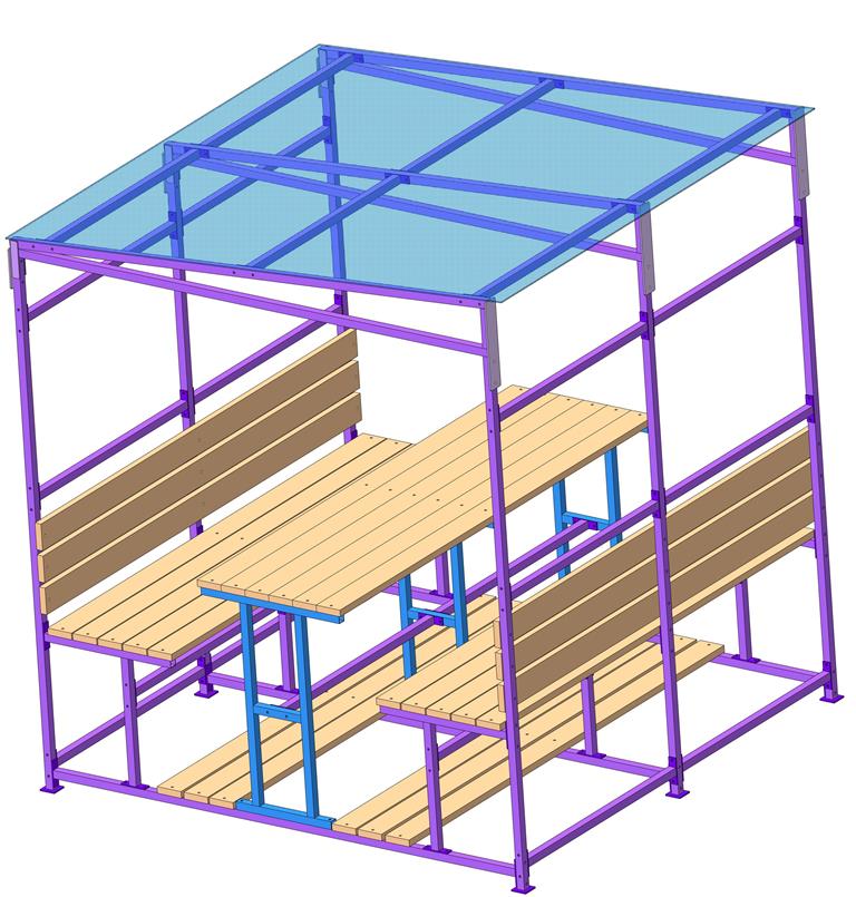 3D модель Беседка разборная летняя