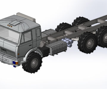 3D модель КАМАЗ 43118 шасси 3D модель