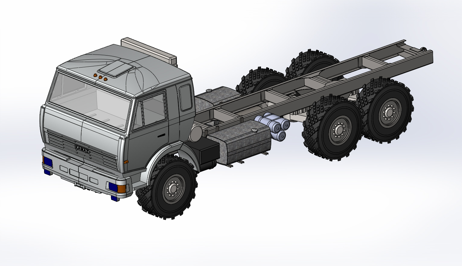 3D модель КАМАЗ 43118 шасси 3D модель