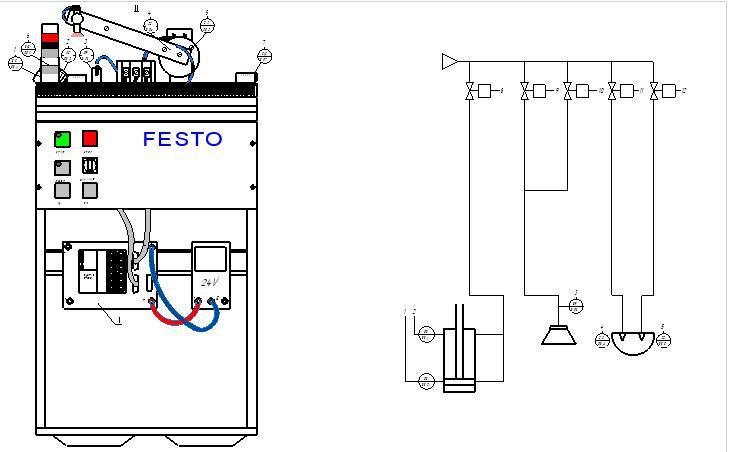 Чертеж MPS станция распределения деталей фирмы FESTO