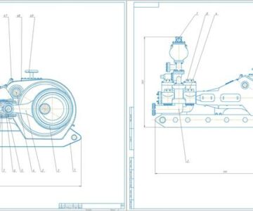 Чертеж Буровой насос НБ-375