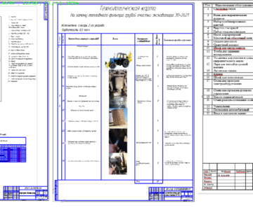 Чертеж Проект организации участка по восстановлению работоспособности экскаваторов-погрузчиков на базе трактора