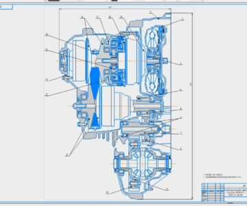 Чертеж Автоматическая коробка передач вариатор CVT REOF09A Nissan