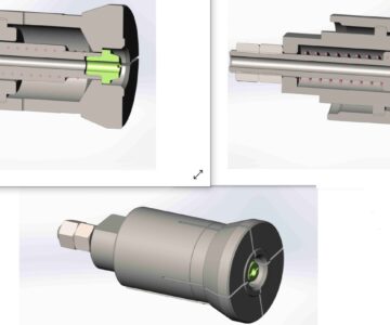 3D модель Патрон цанговый для токарного станка HEADMAN HC-40 с ЧПУ