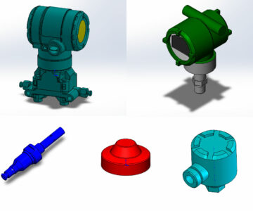 3D модель Метран-150СDR c фланцем coplanar