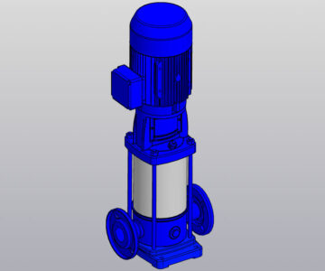 3D модель Насос Lowara 15SV04F-04