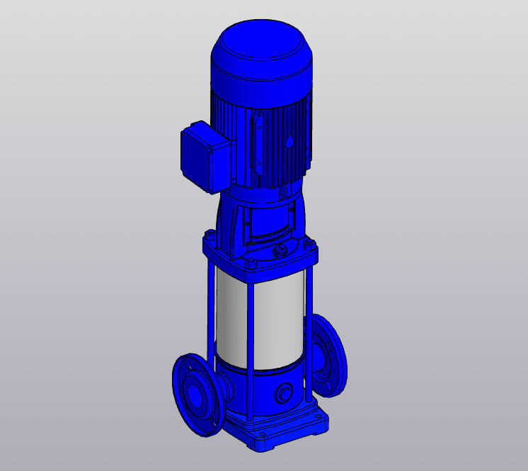 3D модель Насос Lowara 15SV04F-04