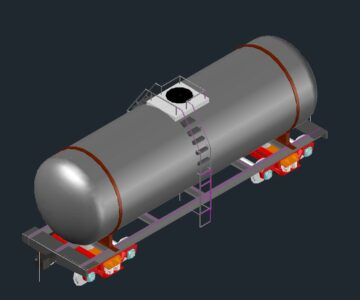 3D модель Вагон-цистерна 15-740